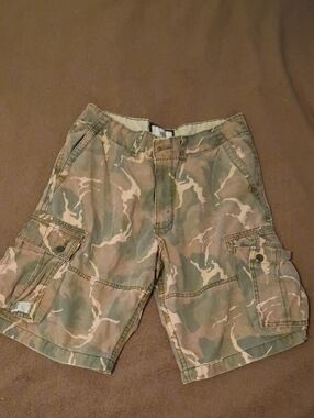 Cargo Men's Camouflage Cargo Shorts - Olive & Tan